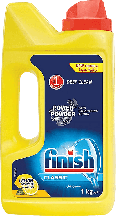 Finish Powder dishwasher detergent gives you the deep cleaning power you need to remove tough food stains.