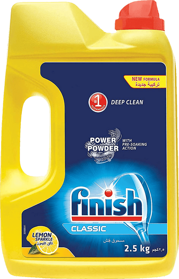 Finish Powder dishwasher detergent gives you the deep cleaning power you need to remove tough food stains.